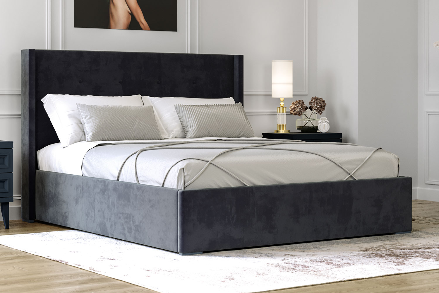 Двуспальные кровати - изображение №3 "Мягкая кровать Орландо 160 х 200 см"  на www.Angstrem-mebel.ru