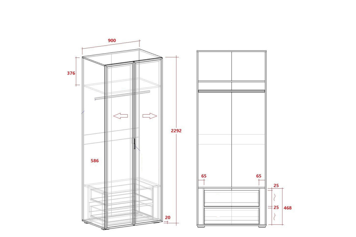 Распродажа - изображение №3 "Шкаф Анри"  на www.Angstrem-mebel.ru