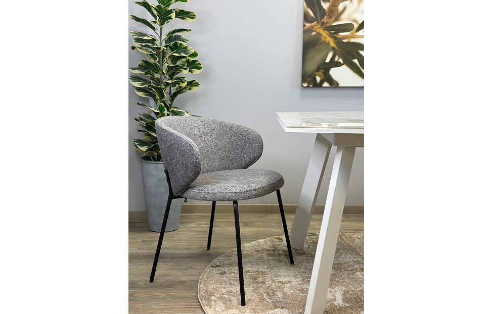 Кухонные стулья - изображение №8 "Стул Дега серый / опоры черные"  на www.Angstrem-mebel.ru