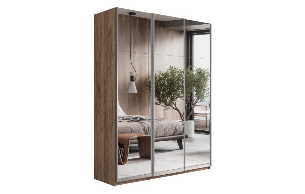 Шкафы-купе - изображение №2 "Шкаф-купе Lux 3-х-дв. / зеркала"  на www.Angstrem-mebel.ru