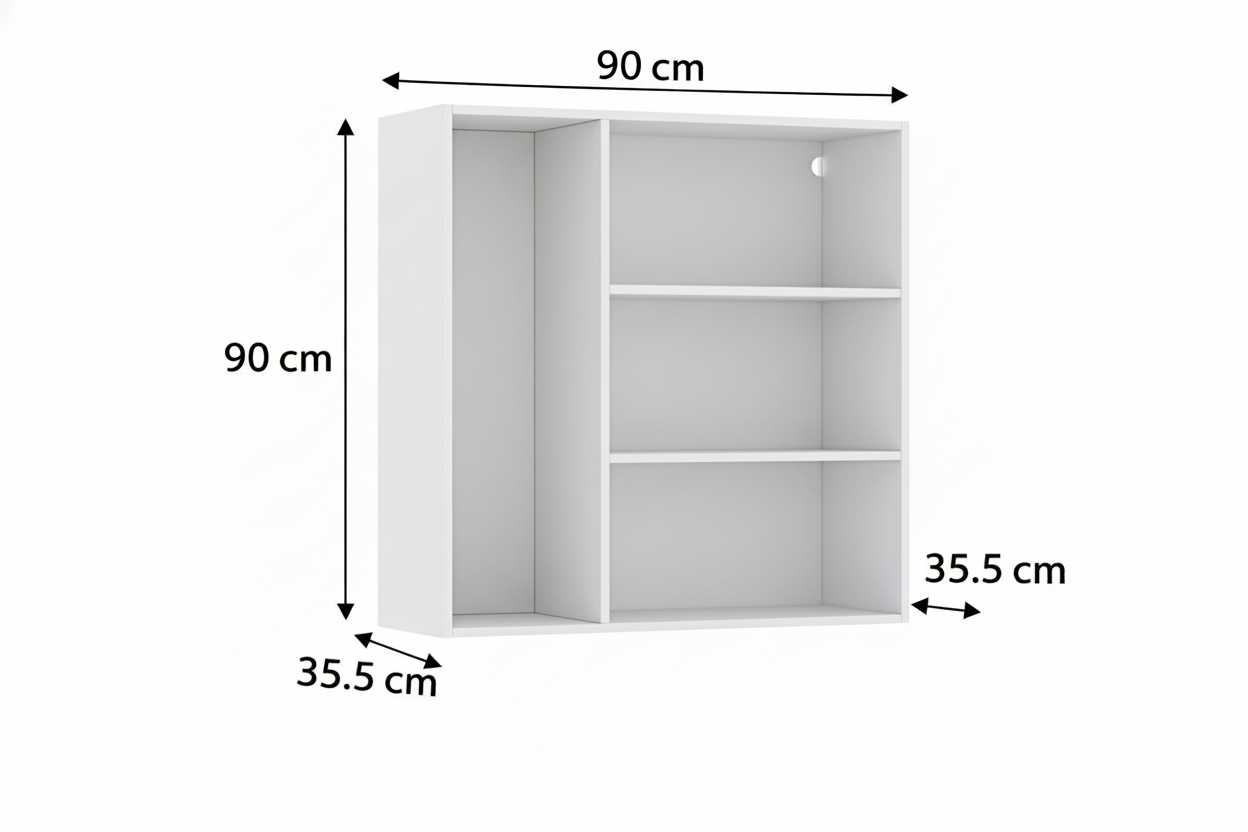 Навесные шкафчики - изображение №4 "Шкаф настенный Дольче белый"  на www.Angstrem-mebel.ru