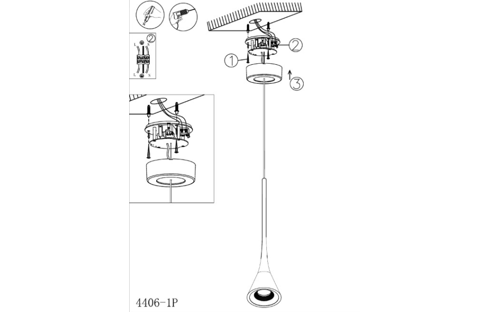 Подвесы - изображение №6 "Подвес Klokken (чёрный) D120*H500/1500 LED*6W"  на www.Angstrem-mebel.ru