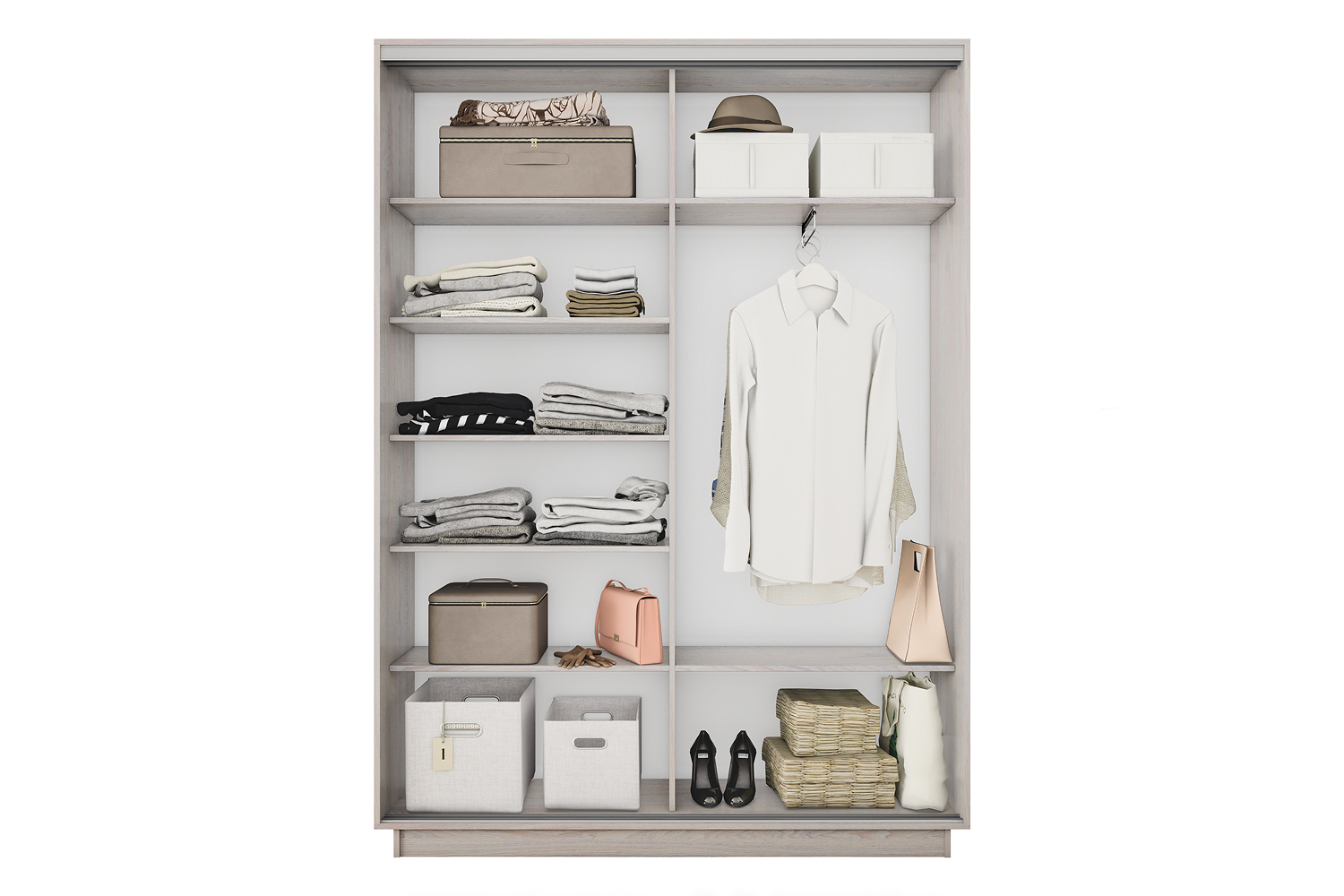 Шкафы-купе - изображение №4 "Шкаф-купе Премиум 2х дв 120х220х45 Ясень Анкор светлый"  на www.Angstrem-mebel.ru