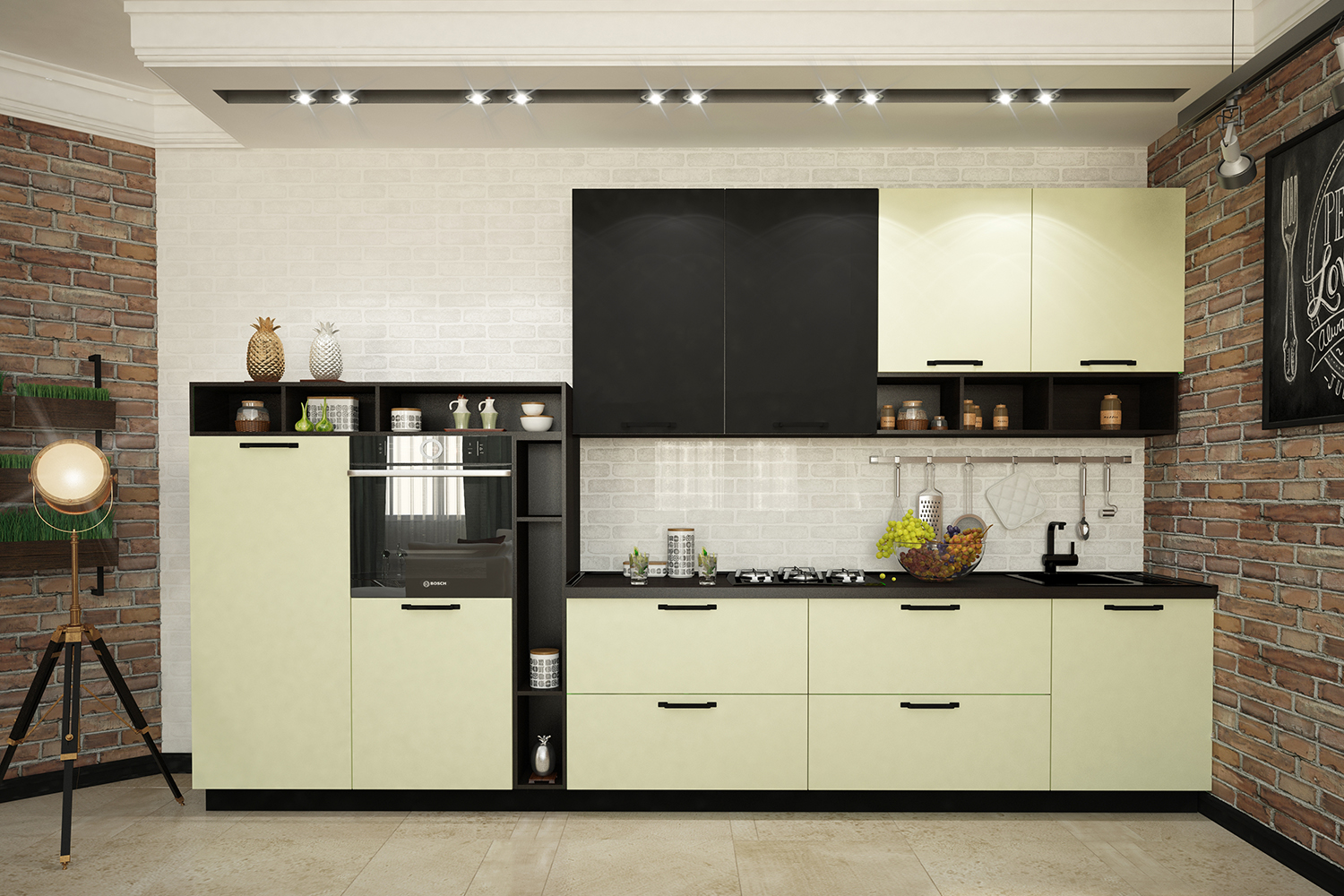 Кухни - изображение №2 "Кухня прямая Фристайл"  на www.Angstrem-mebel.ru