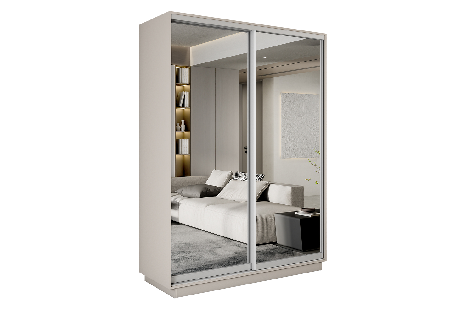 Шкафы-купе - изображение №3 "Шкаф-купе Премиум 2х дв 120х220х45 Зеркало/Зеркало"  на www.Angstrem-mebel.ru