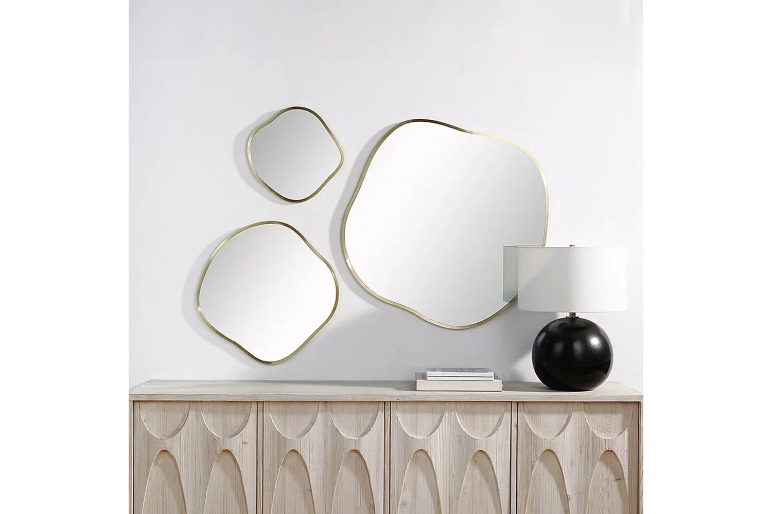 Зеркала - изображение №2 "Organic Panno Gold Сет из 3-х зеркал"  на www.Angstrem-mebel.ru