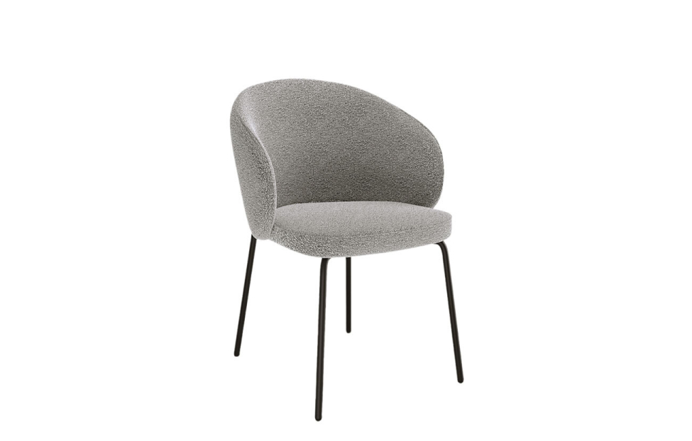 Кухонные стулья - изображение №2 "Стул Дега серый / опоры черные"  на www.Angstrem-mebel.ru