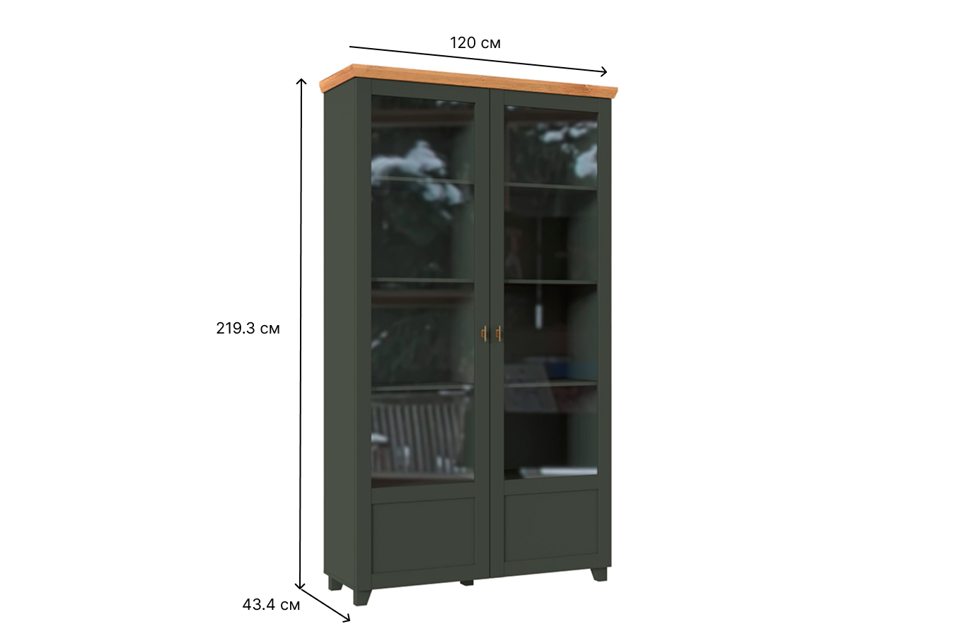 Шкафы-витрины - изображение №4 "Шкаф Эмили"  на www.Angstrem-mebel.ru