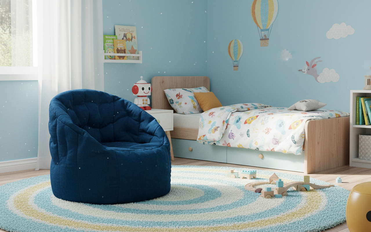 Кресла-мешки - изображение №2 "Кресло Австралия синее"  на www.Angstrem-mebel.ru