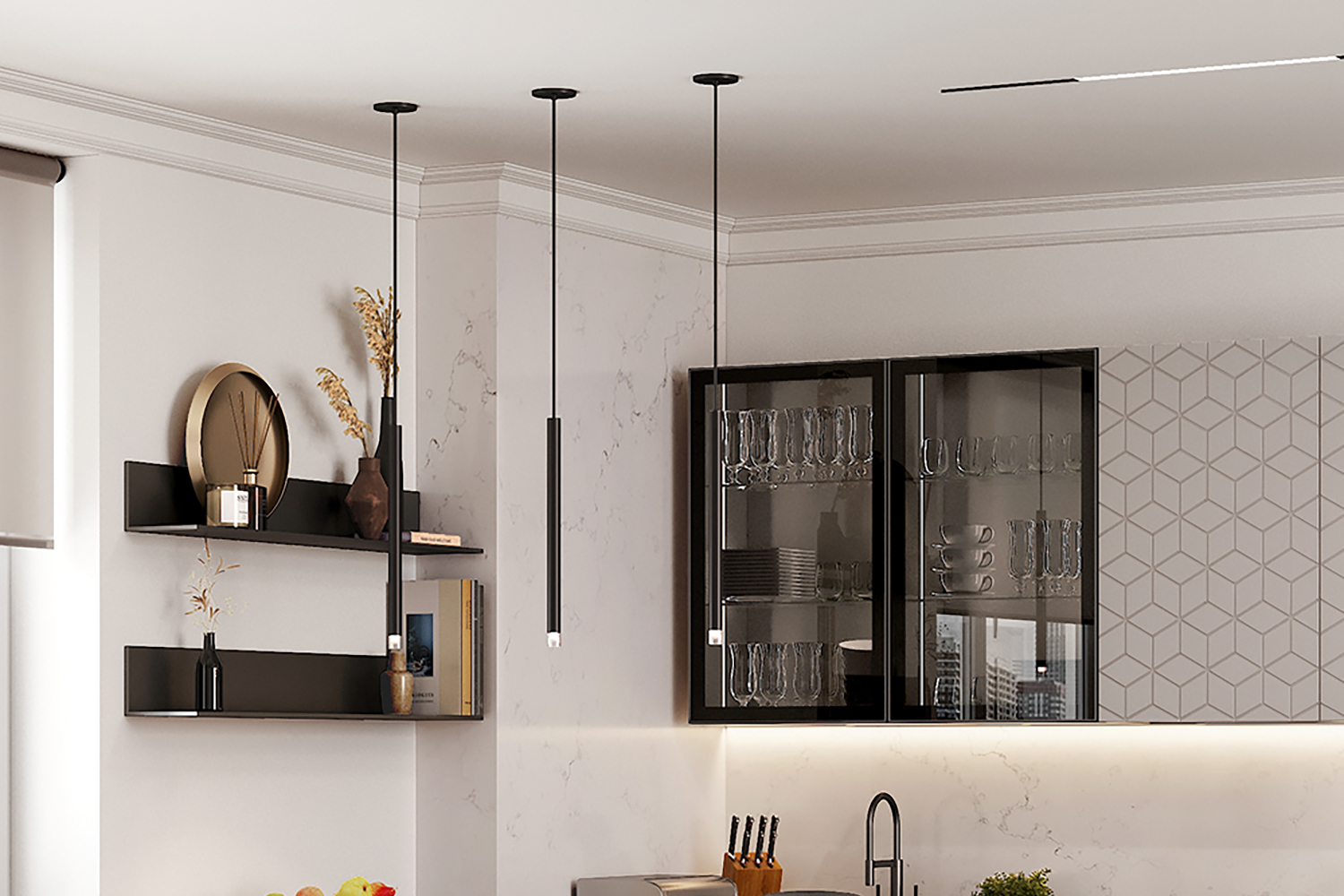 Кухни - изображение №3 "Кухня c барной стойкой Фристайл"  на www.Angstrem-mebel.ru