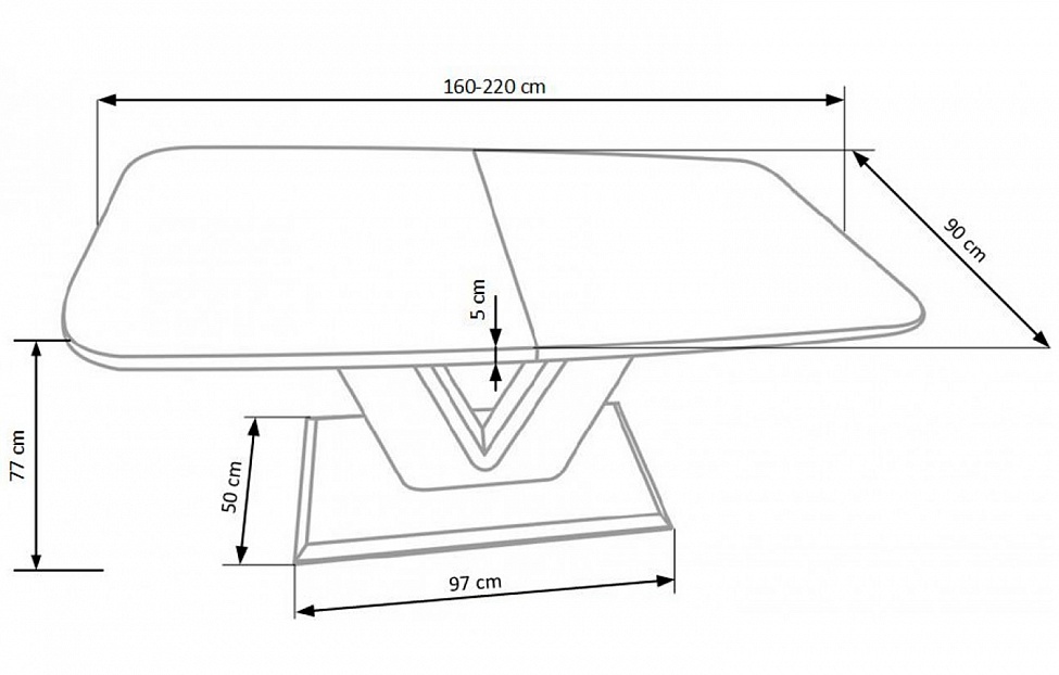 Обеденные столы - изображение №6 "Стол обеденный MISTRAL"  на www.Angstrem-mebel.ru