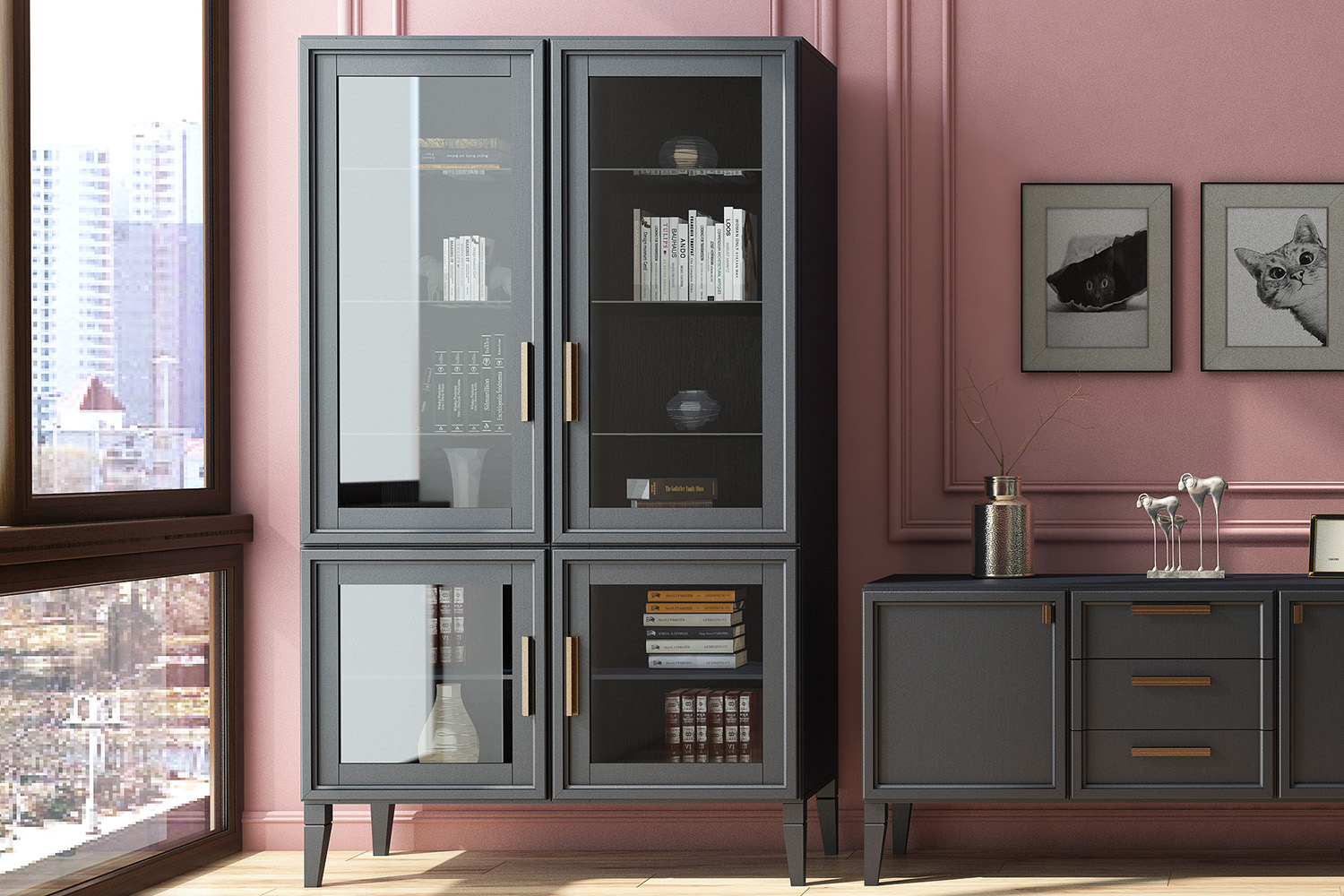 Шкафы-витрины - изображение №2 "Шкаф Чарли"  на www.Angstrem-mebel.ru