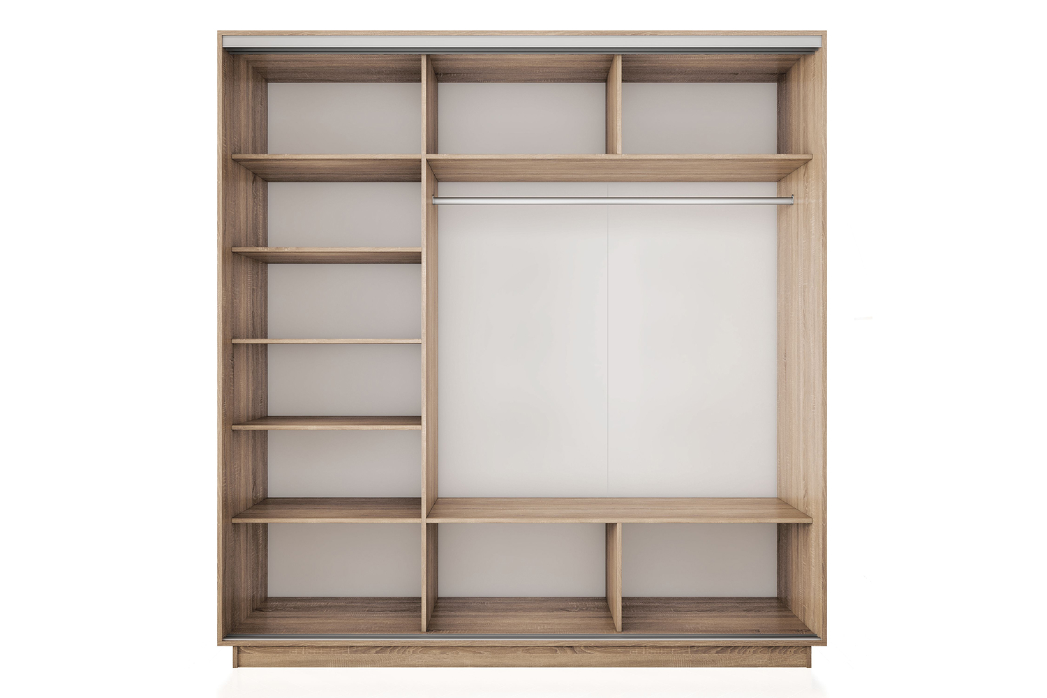 Шкафы-купе - изображение №5 "Шкаф-купе Премиум 3х дв 210х240х60 Сонома ДСП/Зеркало/ДСП"  на www.Angstrem-mebel.ru