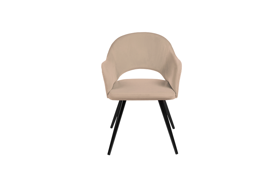 Кухонные стулья - изображение №3 "Стул-кресло Грейс поворотный бежевый / опоры черные"  на www.Angstrem-mebel.ru