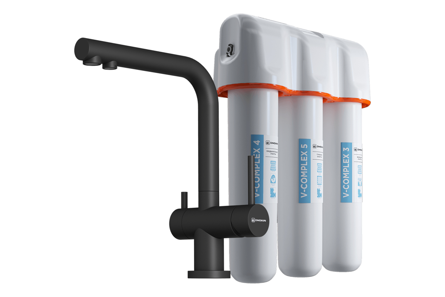 Распродажа - изображение №2 "Комплект Omoikiri: Смеситель Nagano-BL-P + Водоочиститель Pure drop Lite"  на www.Angstrem-mebel.ru