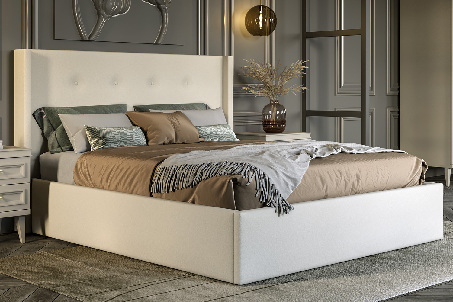 Двуспальные кровати - изображение №2 "Кровать Орландо 180х200"  на www.Angstrem-mebel.ru