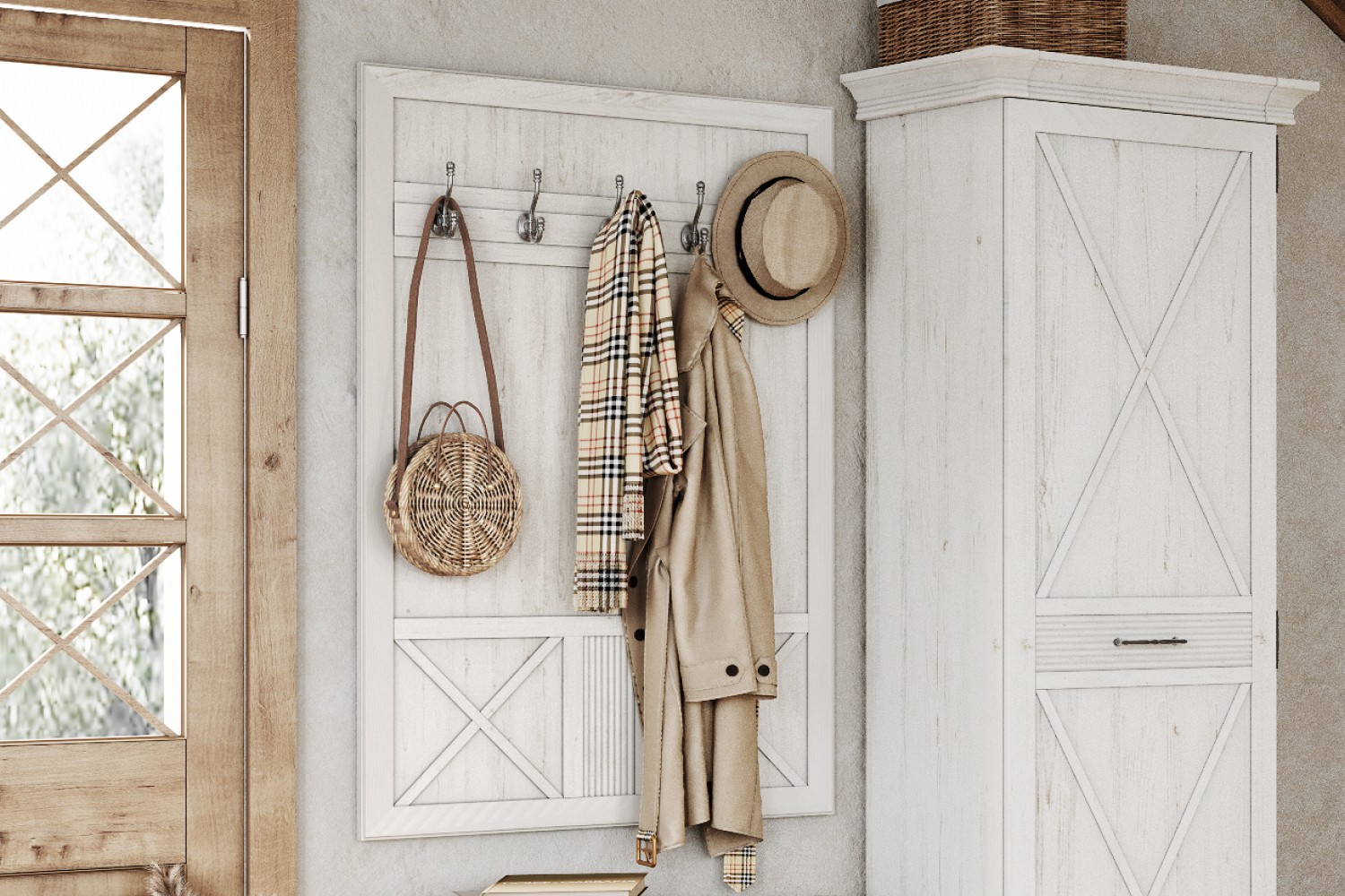 Вешалки - изображение №2 "Панель с крючками Кантри"  на www.Angstrem-mebel.ru