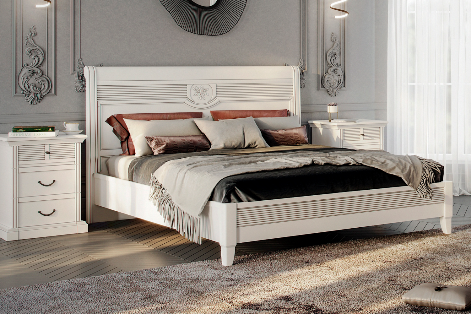 Двуспальные кровати - изображение №3 "Кровать Изотта 180 х 200"  на www.Angstrem-mebel.ru