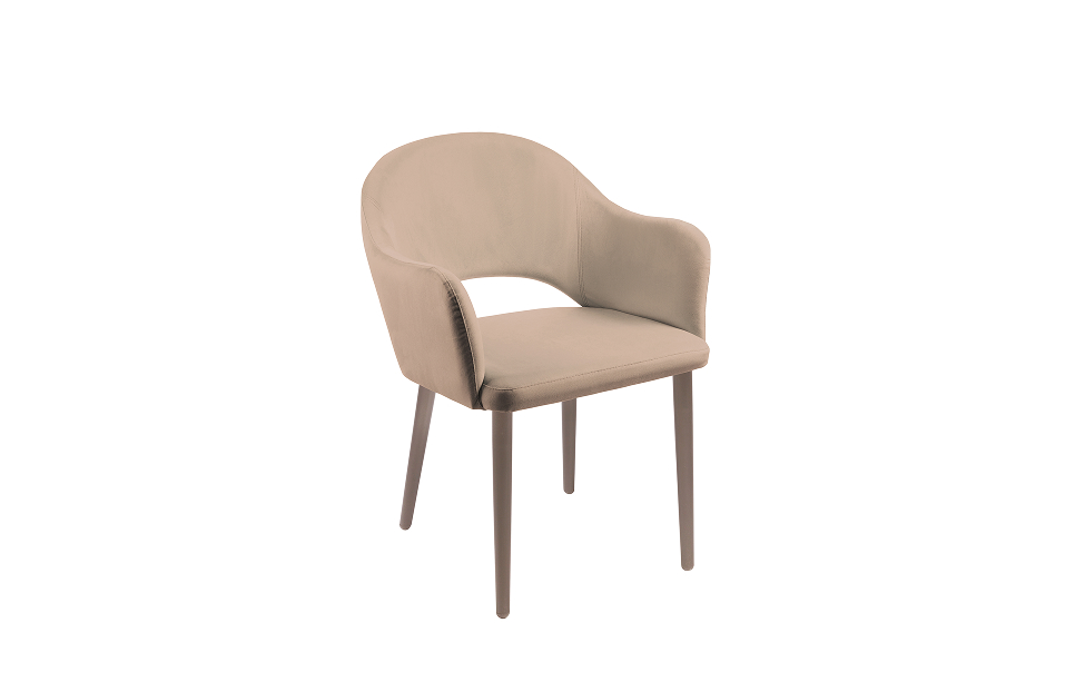 Кухонные стулья - изображение №2 "Стул-кресло Грейс бежевый / опоры капучино"  на www.Angstrem-mebel.ru