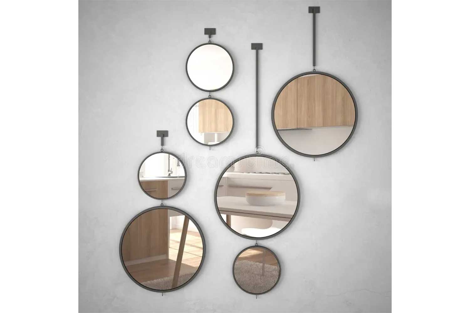 Зеркала - изображение №2 "Зеркало на подвесе 30см Tandem M Black"  на www.Angstrem-mebel.ru